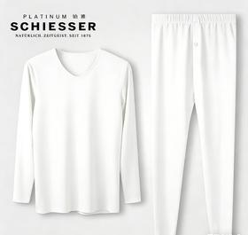 【超细莫代尔氨纶】SCHIESSER德国舒雅男士莫代尔棉保暖无痕内衣套装高端铂雅圆领保暖秋衣95/19217W
