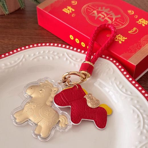💰源滚滚｜有💰开运双小马挂饰✨含金！！有证书！！！红金双马的搭配太戳新年审美了🧧 商品图2