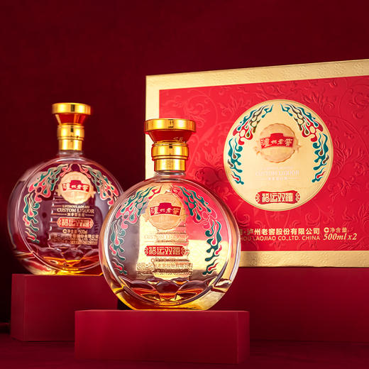 【泸州老窖】福运双禧雁塔52度浓香型白酒500ml*2瓶双支礼盒装 商品图2