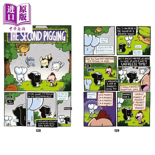 【中商原版】兔子大战猴子08 不可能的猪 Bunny vs Monkey IMPOSSIBLE PIG 英文原版 儿童漫画故事书 幽默搞笑故事集 进口童书 商品图3