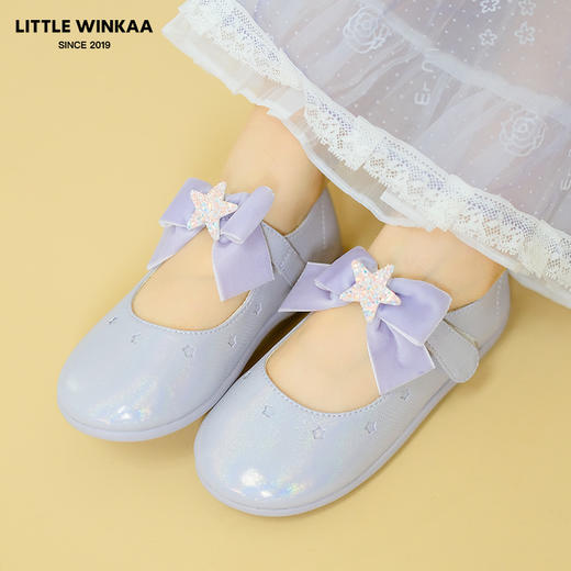 小温卡女童电绣星星蝴蝶花朵公主鞋舞蹈鞋LW41015 商品图3