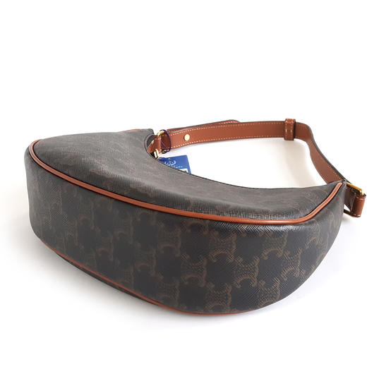 【95新】CELINE思琳棕色凯旋门老花AVA豌豆包腋下包单肩包女士211225AK06 商品图5