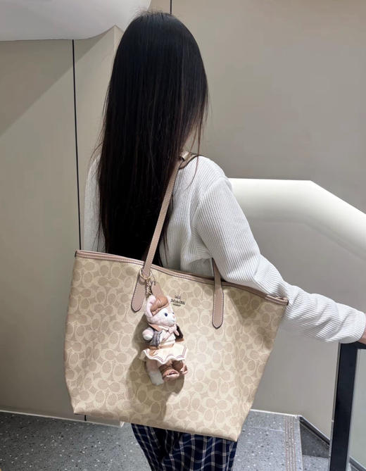 寇*City33系列女士老花托特包大号122303 商品图0