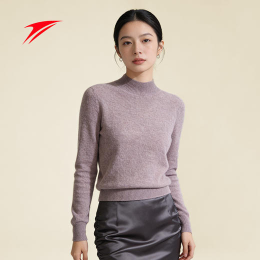 金莱克 2025冬新款内搭打底纯色百搭半高领*堆堆领绵羊毛衫 商品图3
