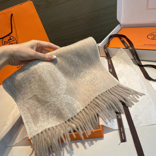 秋冬特惠💰320 爱马仕男女双面围巾 商品图3