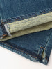 松弛感日常穿搭 复古做旧蓝高腰直筒牛仔裤 裤脚开叉设计宽松显瘦通勤长裤 商品缩略图4