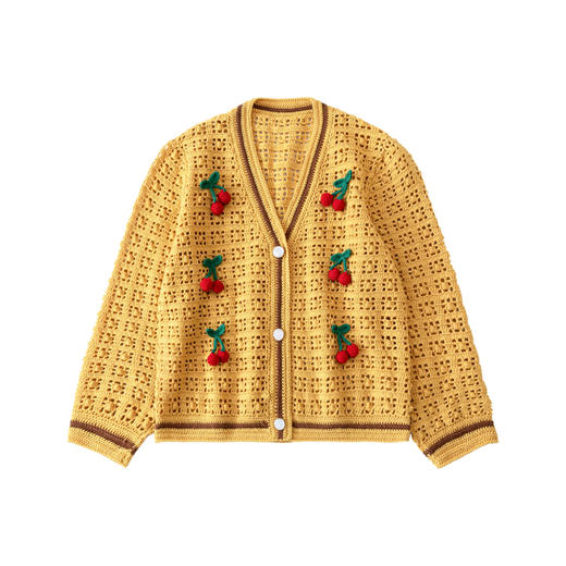 苏苏姐家沐希V领开衫手工diy衣服羊毛上衣钩针编织毛线团材料包 商品图4