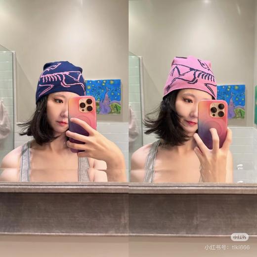 D122457双面提花刺绣款无边帽防寒线绒帽针织帽 商品图5