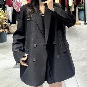 NC暗花简约百搭长袖西装51103（黑）冬季954011840321