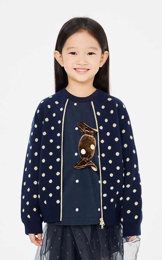 jnby   26年春款  短款开襟毛衫  1Q1312070 商品图4