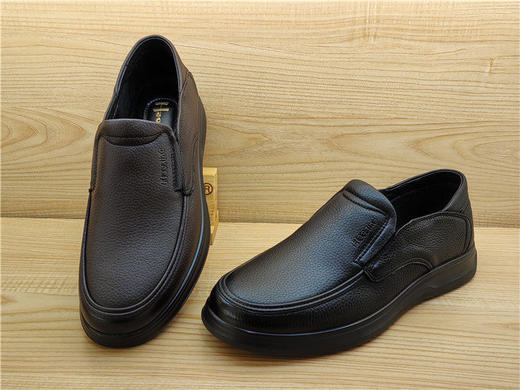 豪行2024年冬季新品商务休闲真皮加绒软底男棉鞋14412709 商品图3