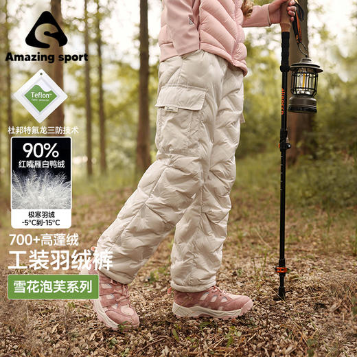 奇动童装【雪花泡芙】男女童极寒羽绒裤冬季儿童大童三防外穿裤子DYRKZ24821 商品图1