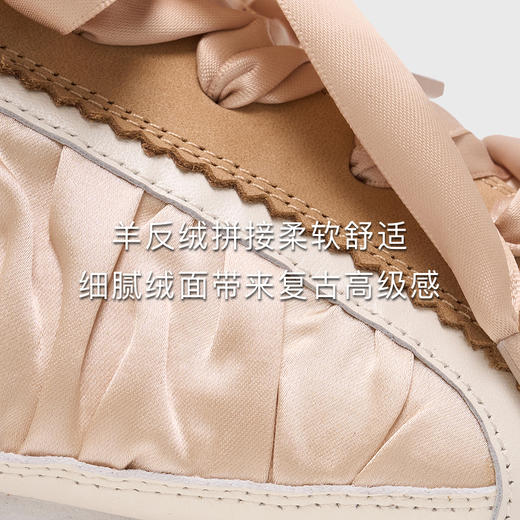 lost in echo2026春夏新款时尚手工褶皱缎面羊反绒芭蕾运动鞋女 商品图2