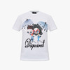DSQUARED2 女士徽标贴片棉质圆领短袖T恤 白色 S72GD0613 D20020 100 商品缩略图0