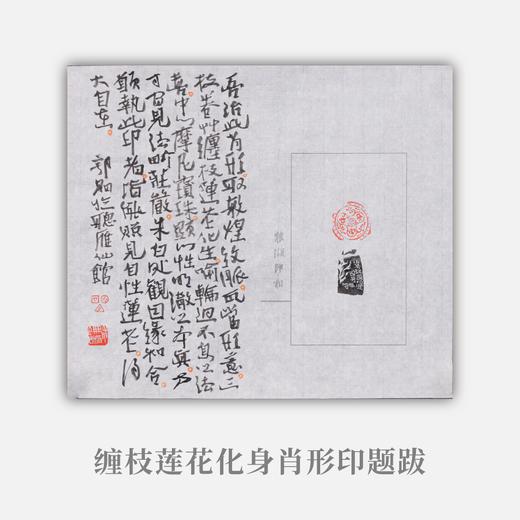 郭晶丨缠枝莲花化身肖形印题跋 29x34CM 手写纸本作品 商品图0