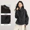 【12/24新品6.5折】熙世界入冬高级感夹棉毛呢短外套女小个子加厚翻领绵羊毛呢子大衣 商品缩略图4