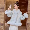 HR YJLY2606重工新中式刺绣亮片狐狸毛羽绒服 商品缩略图4