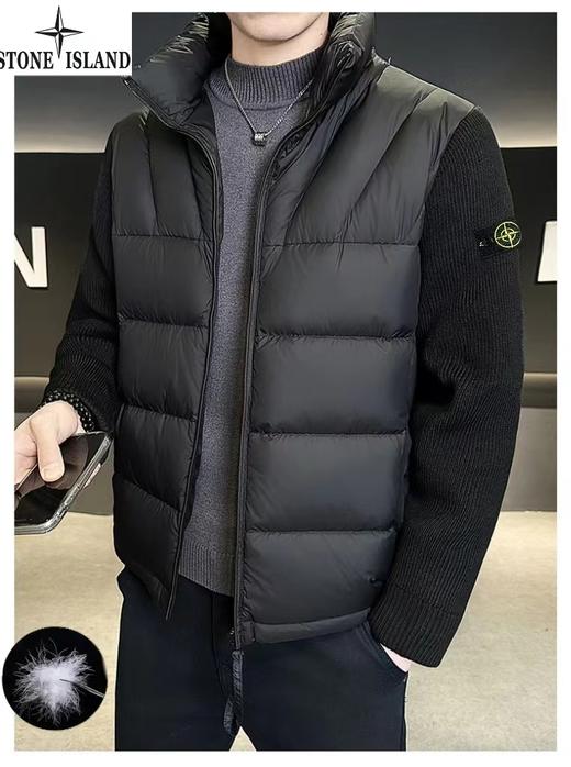 D122424冬季新款男士新国标90绒加厚款时尚排骨羽绒服 商品图0