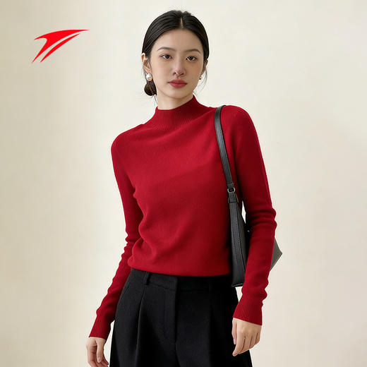 金莱克 2025冬新款内搭打底纯色百搭半高领*堆堆领绵羊毛衫 商品图5