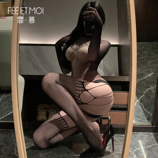 【惊喜礼物】霏慕 惊喜礼物透视勾魂连身网袜ZY7575 商品图4
