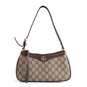 【95新】GUCCI古驰Ophidia系列735145经典双G老花纹单肩麻将包腋下包女士211225AK08
