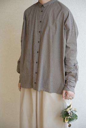 apuntob 迷你领细格纹衬衫