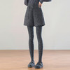 「自」全新升级【铂金会员128/天猫169/差价41】(12433)洛诗琳设计感高腰毛呢短裤2025冬季A字显瘦双扣气质百搭靴裤 商品缩略图0