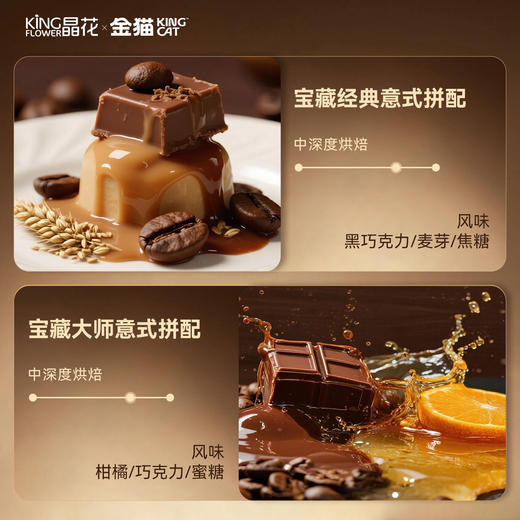 【晶花&金猫】 意式拼配系列咖啡豆500g（品牌直发） 商品图3