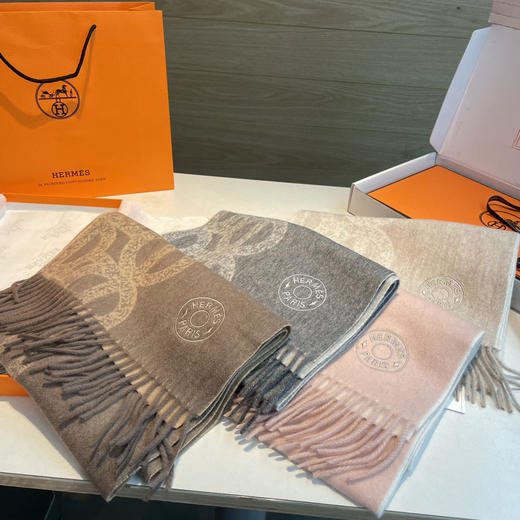 秋冬特惠💰320 爱马仕男女双面围巾 商品图1