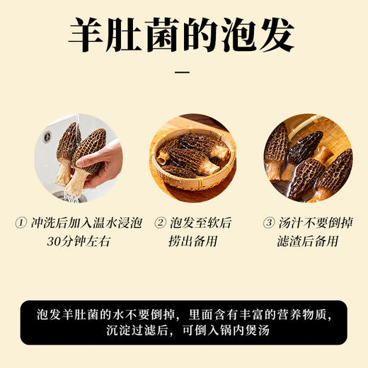 康美生活羊肚菌 30g/袋 山珍菌菇去柄头茬干货 滋补养生汤料煲汤火锅 商品图6