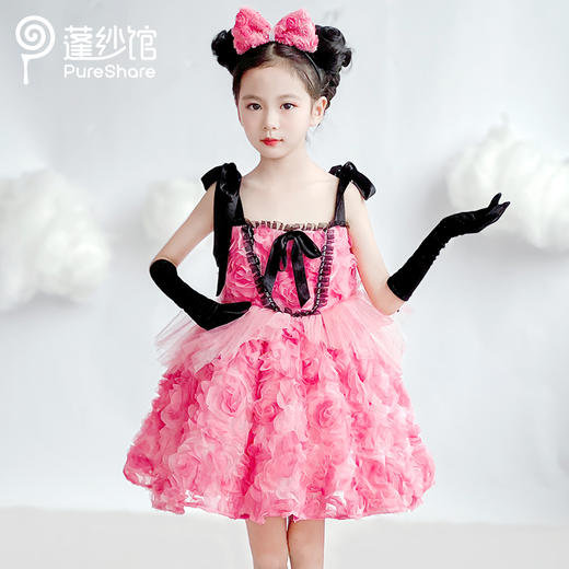 【非质量问题不退换】PureShare 黑幻玫瑰小礼服 商品图1