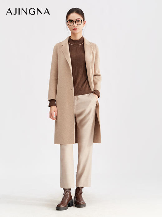 【商场同款】阿菁娜冬季新款高羊毛含量西裤垂顺挺括双效显瘦立体剪裁零束缚轻商务通勤A30Q110078 商品图4