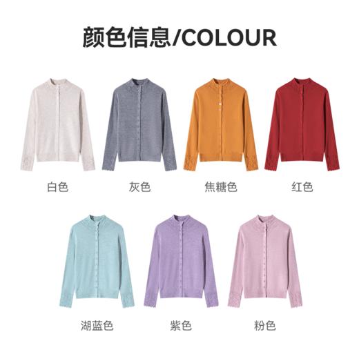 Grace&Glam 定制款浪漫花边银丝闪闪亲肤开衫 商品图8