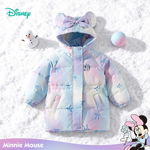 迪士尼幻梦回溯冬季女童幻彩渐变中长款羽绒外套XD4ES083 商品图4