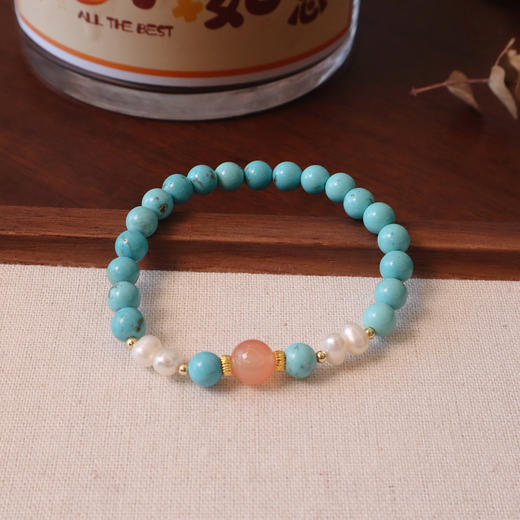 【菱镁矿手串】敦煌小众福泽新中式磷镁矿手串女小众设计轻奢女生设计感珍珠手链 商品图5