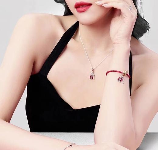 D122419元旦礼物925银红色幸运护身符平安项链 商品图4