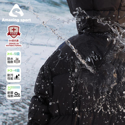 奇动童装男女童冬季中长款羽绒服防水保暖2025新款儿童外套白鸭绒DYR24728 商品图1