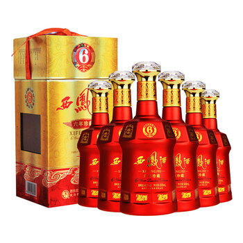 西凤酒 6年 六年珍藏 45度 500ml*6瓶 整箱装 凤香型白酒 年货送礼 商品图0
