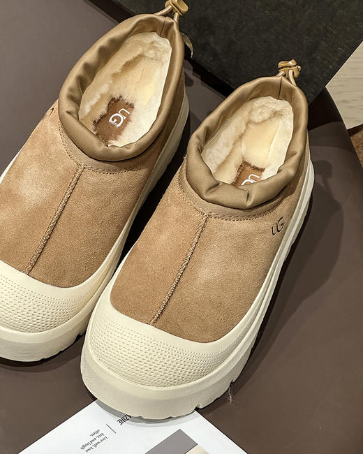 现货 THS-无 ug家 情侣款 彩壳雪地靴 系带款厚底鞋 一脚蹬厚底鞋 QZ117 商品图10