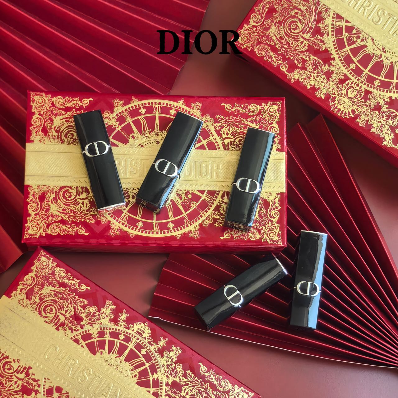 【福利清仓款】迪奥Dior 烈焰蓝金迷你唇膏口红礼盒款1.5g*5支(配礼袋)