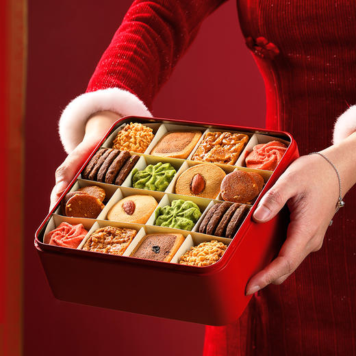 【什锦曲奇伴手礼 】悠享时圣诞送礼盒伴手礼休闲零食礼包下午茶女生日礼物新年大礼包580g 商品图2