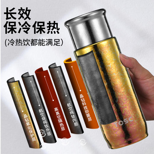 英国TOSC特可纯钛弱碱杯焖泡茶保温杯400ml礼盒包装 商品图5
