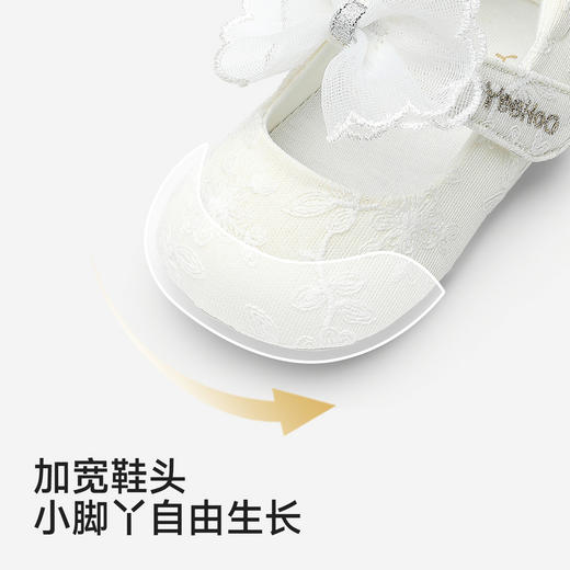 【商场同款】英氏步前鞋女宝浅口公主鞋蕾丝布鞋春夏新款百搭时尚 商品图2