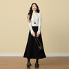 【12/24新品6.5折】熙世界黑色磨绒针织半身裙女2025年冬季新款不规则包臀鱼尾a字裙 商品缩略图4