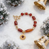 lost in echo2026春夏新款时髦高级感好运红玛瑙串珠太阳吊坠手链 商品缩略图3