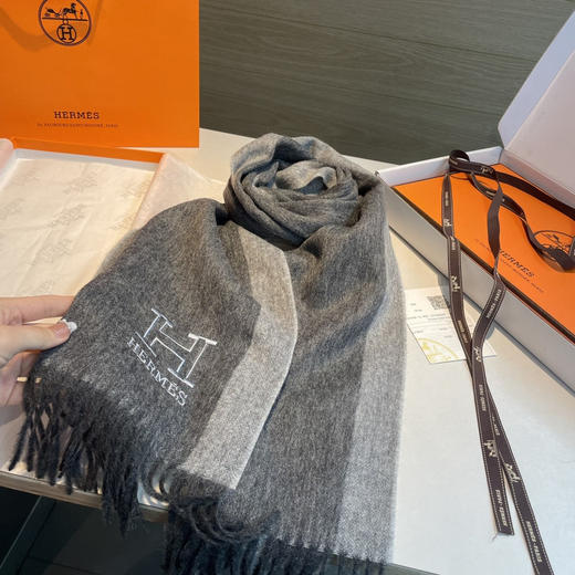 秋冬特惠💰330 爱马仕男女同款双面围巾 商品图8
