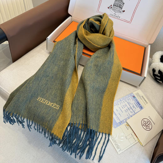 秋冬特惠💰330 上新！Hermes · 爱马仕男女围巾，大H难得一见的温柔配色 商品图6