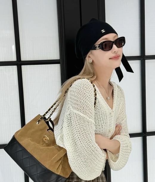 女款羊毛混纺蝴蝶结冷帽he025 商品图3