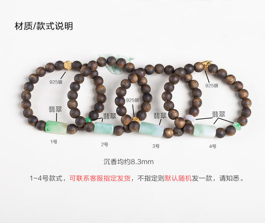 xy0658沉香+翡翠手串 商品图10