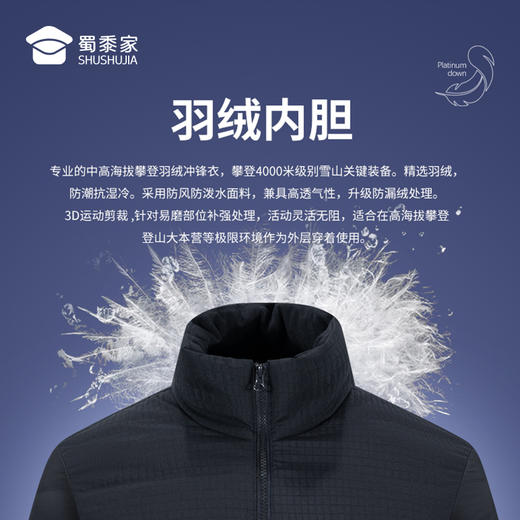 【实付满399送保温杯】【中长款商务通勤三合一风衣外套】户外保暖长袖上衣 连帽宽松休闲羽绒夹克外套WT514 商品图2